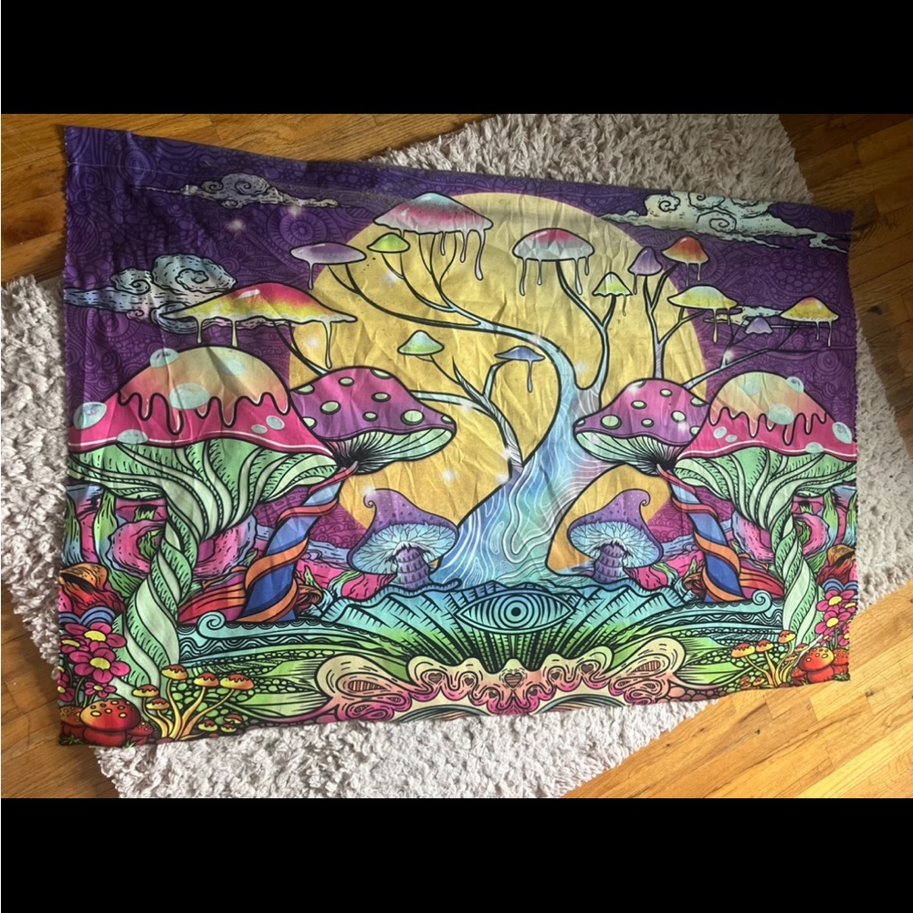 cool triply mushroom tapestry purchased from amazon a few years ago!